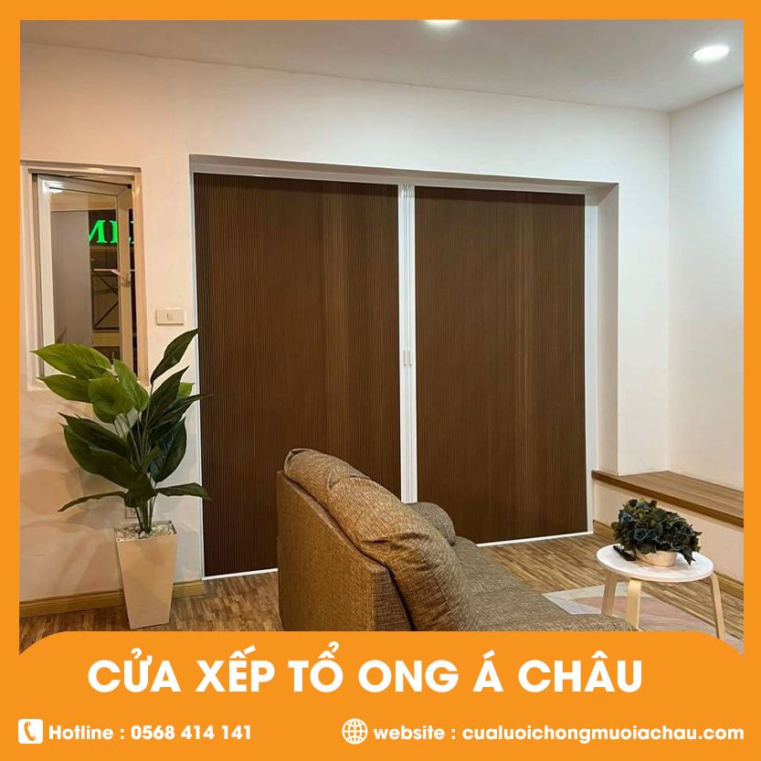 Cửa xếp tổ ong cho phòng khách